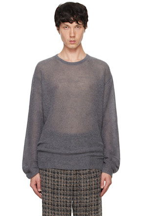 Gray Super Kid Mohair Sweater