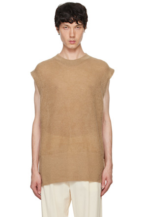 Beige Super Kid Mohair Vest