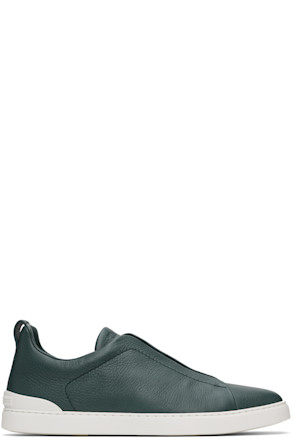 Green Triple Stitch Sneakers