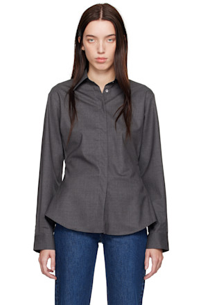 Gray Open Armhole Shirt
