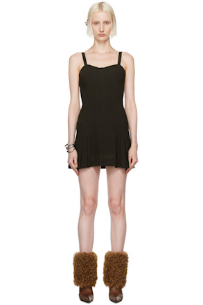 Brown Bayon Minidress