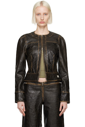 Brown SLK Leather Jacket