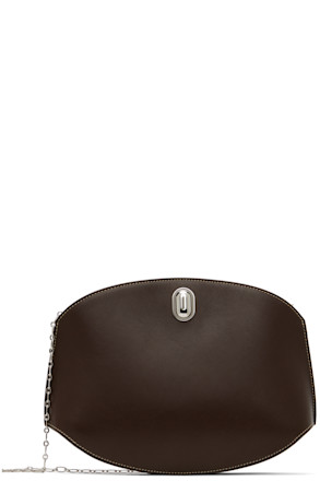 Brown Tondo Chain Crossbody Bag