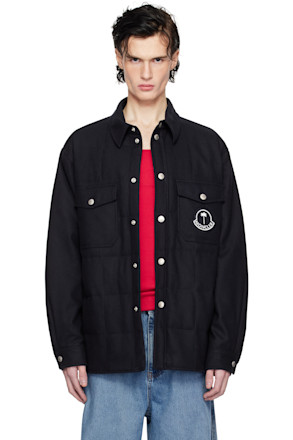 Moncler x Palm Angels Navy Virgin Wool Down Jacket