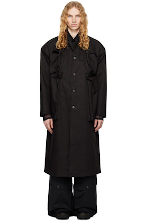 Black Mass Oversized Trench Coat