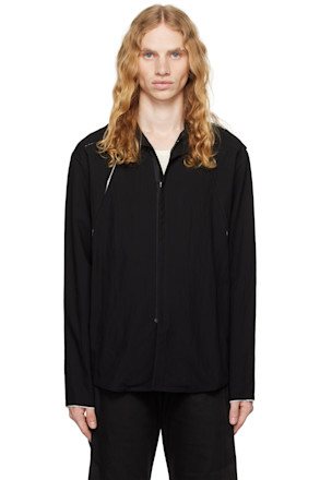 Black Skin-Off Zip-Up Jacket