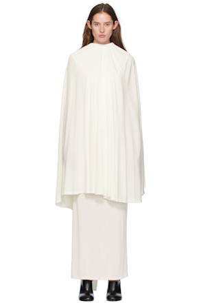 Off-White Cape-Style Maxi Dress