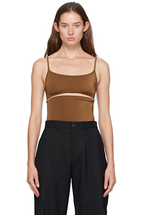Brown Cut Out Bodysuit