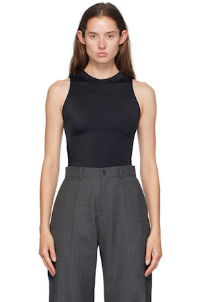 Black 'Swim' Tank Top