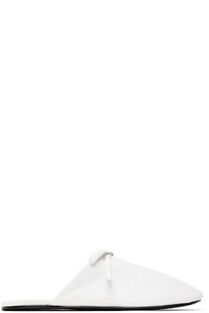 White Bow Slippers