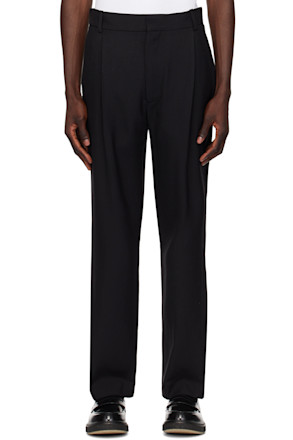 Black Pleated Trousers
