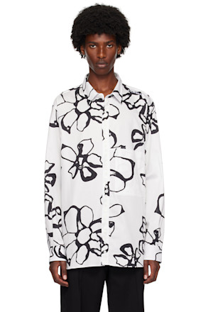 Black & White Flower Shirt