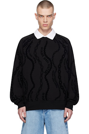 Black Chain Couture Sweatshirt