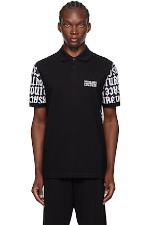 Black Logomania Polo