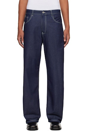 Blue Five-Pocket Jeans