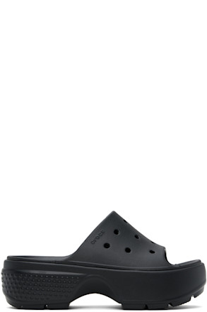 Black Stomp Slides