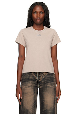 Taupe Blade Logo-Embossed T-shirt