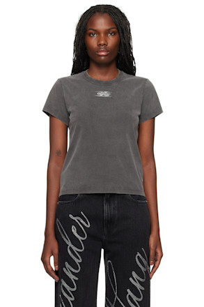 Gray Blade Logo-Embossed T-shirt