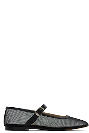 Black Mary Jane Ballerina Flats