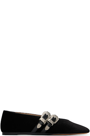 Black Claudia Ballerina Flats