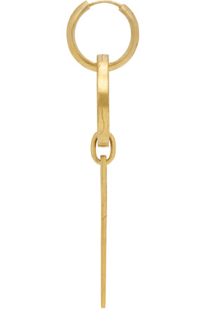 Gold Mini Spike v2 Single Hoop Earring