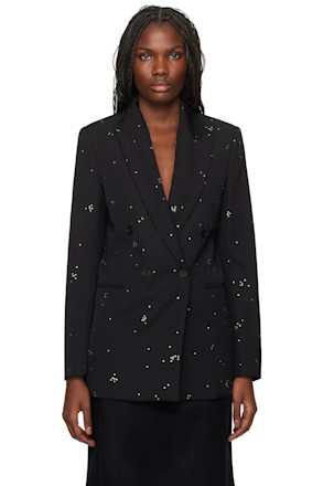 Black Embroidered Blazer