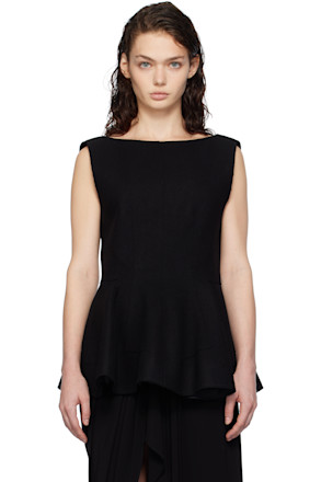 Black Peplum Blouse