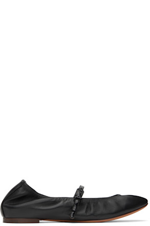 Black Mary Jane Ballerina Flats
