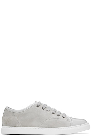 Gray DBB1 Suede & Patent Leather Sneakers