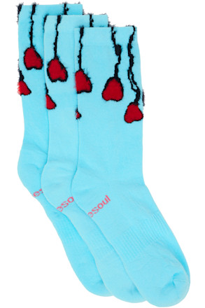 Three-Pack Blue Gaetano Pesce Socks