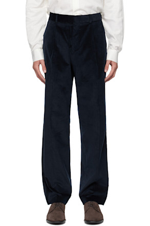 Navy Crease Trousers