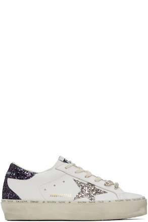 White & Purple Hi Star Classic Sneakers