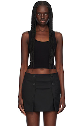 Black Crop Tank Top