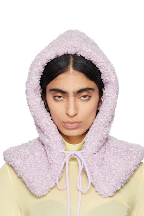 Purple Faux-Fur Bonnet