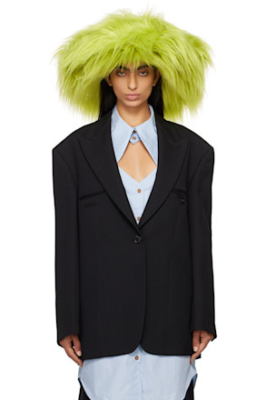 Green Faux-Fur Fedora