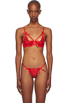 Red Cendrillon Bra