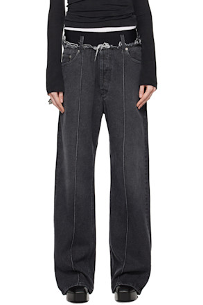 Gray Elasticated Jeans