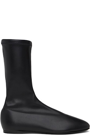 Black Tee Sock Boots