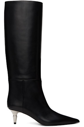 Black Spike Tall Boots