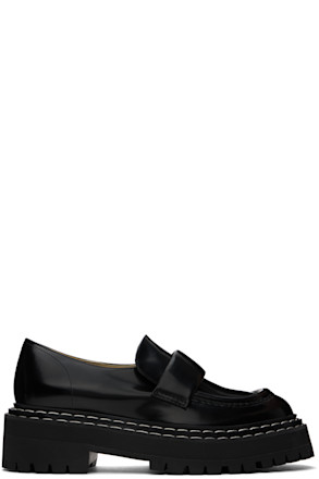 Black Lug Sole Loafers