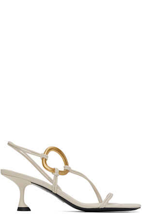 Off-White Hoop Slingback Heeled Sandals