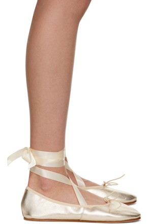 Gold Sophia Ballerina Flats