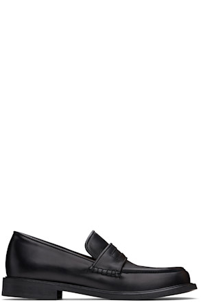 Black Wide Dough Loafers