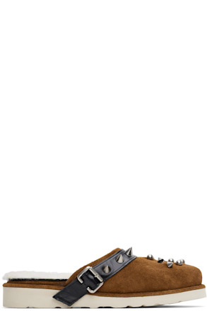 Brown Wide Dough Rock Star Slippers