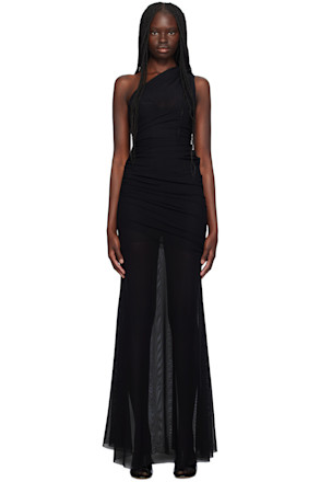 SSENSE Exclusive Black Semi-Sheer Maxi Dress