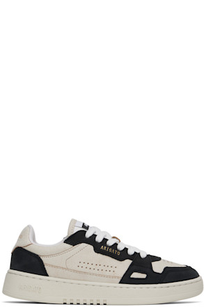 Beige & Black Dice Lo Sneakers