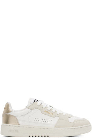 White & Gold Dice Lo Sneakers