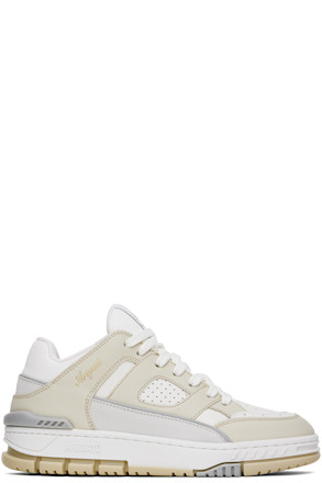 White & Beige Area Lo Sneakers