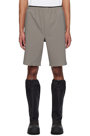 Taupe Taped Bonded Shorts