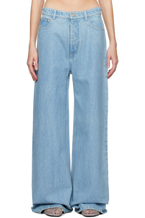Blue Oversized Drop Jeans